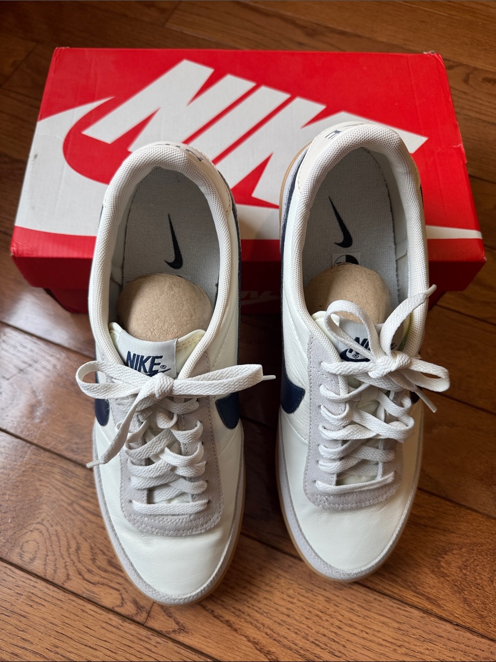Nike KillShot 2 Leather Sail/MIdnight Navy/Gum Yellow Sneaker NIB - Picture 6 of 12
